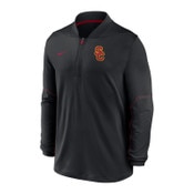 USC Trojans Men's Nike Black SC Interlock Dri-FIT Coach 1/2 Zip Top
